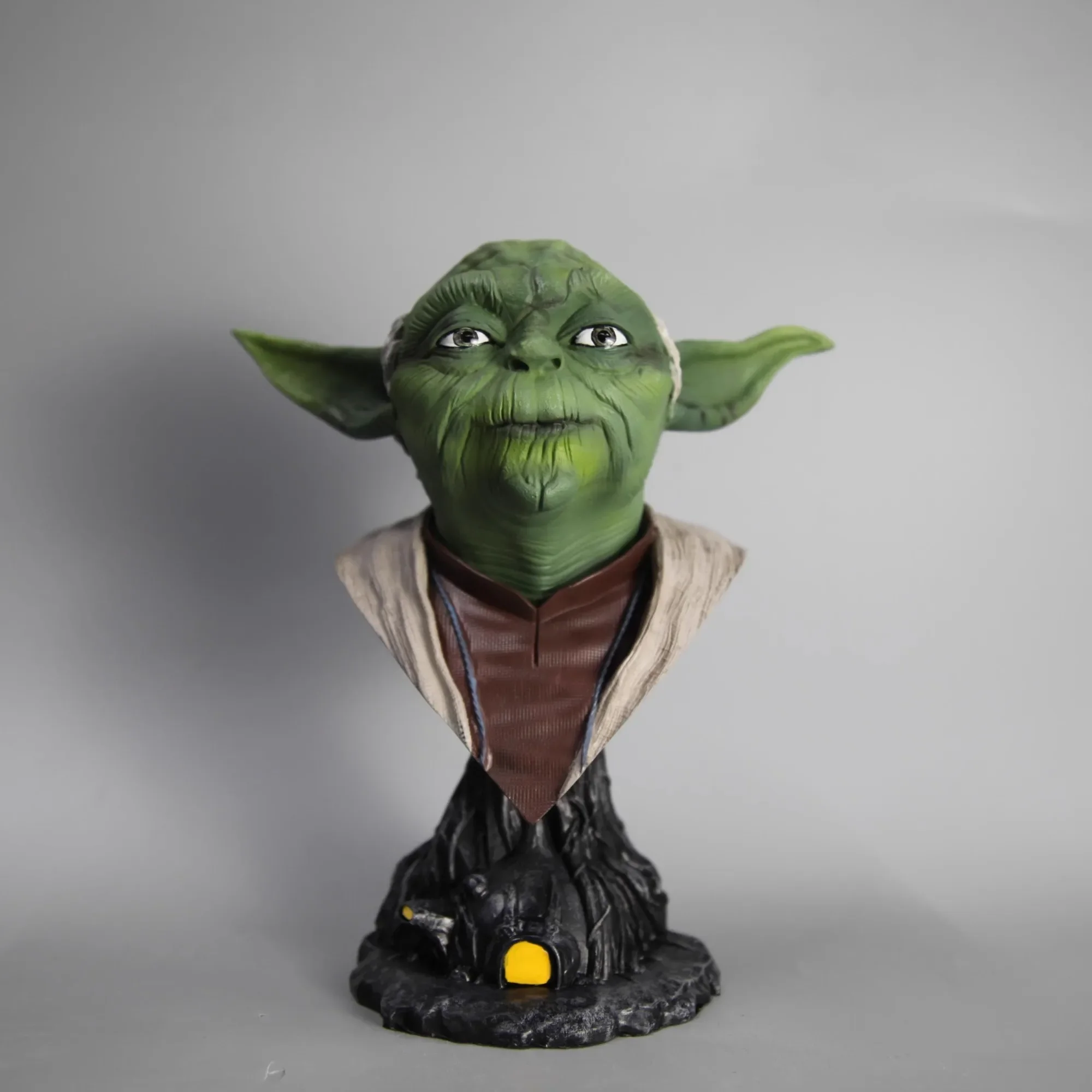 

New 22cm Star Wars Empire Strikes Back Jedi Master Yoda Bust Sculpture Handmade Model Height About Tabletop Decoration For Fri