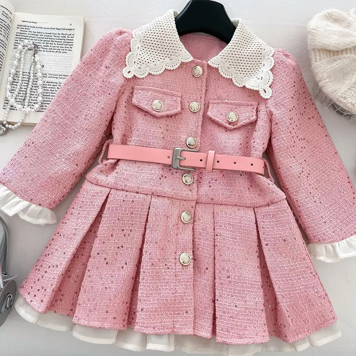 

Толстые платья для девочек, зима 2025 г., детское теплое бархатное длинное пальто, платье для маленьких принцессы, праздничная верхняя одежда, детская модная одежда, От 7 лет