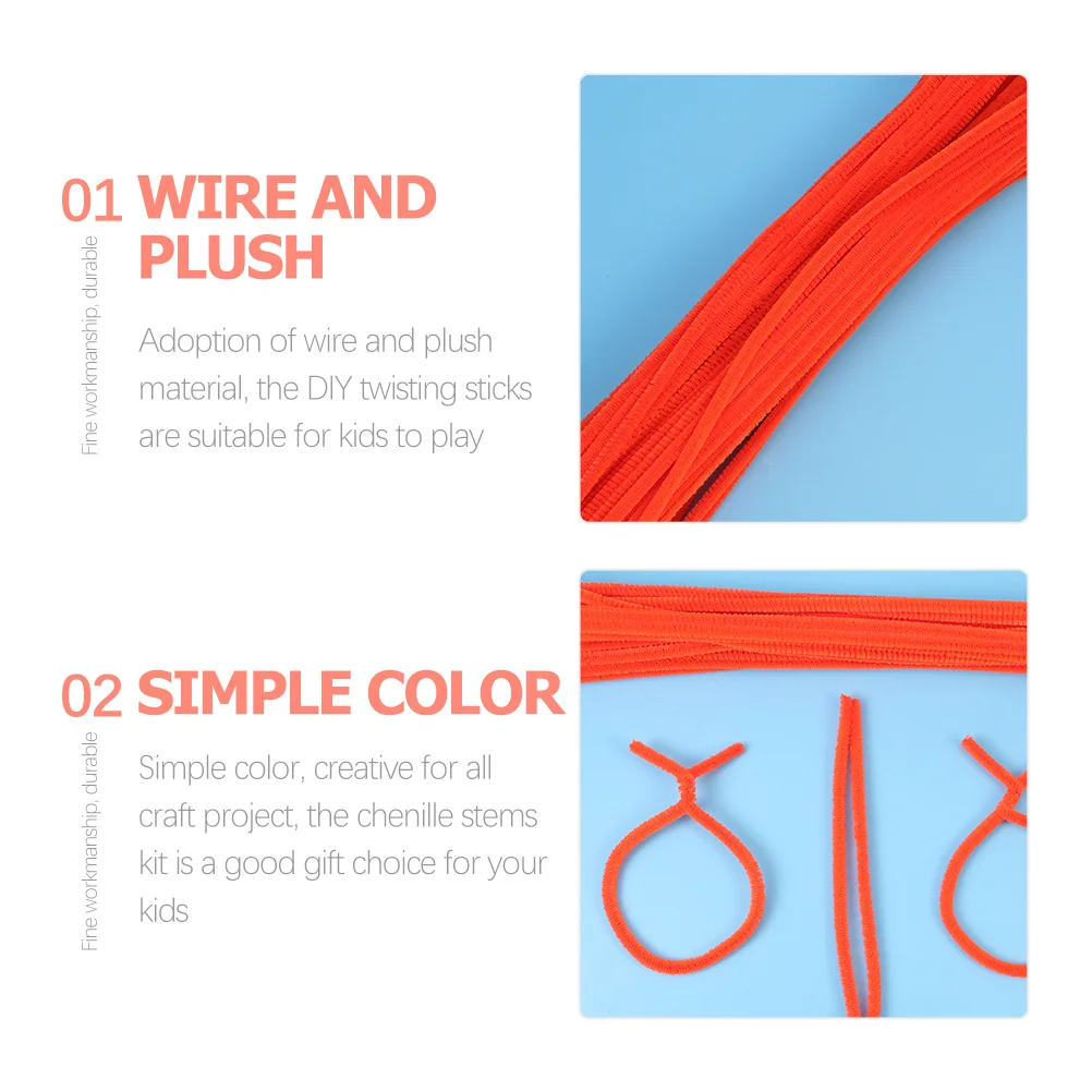 

300Pcs Craft Cleaners DIY Twisted Sticks for Kids Hands-on Learning Activities Flexible Design Material for School Parties and