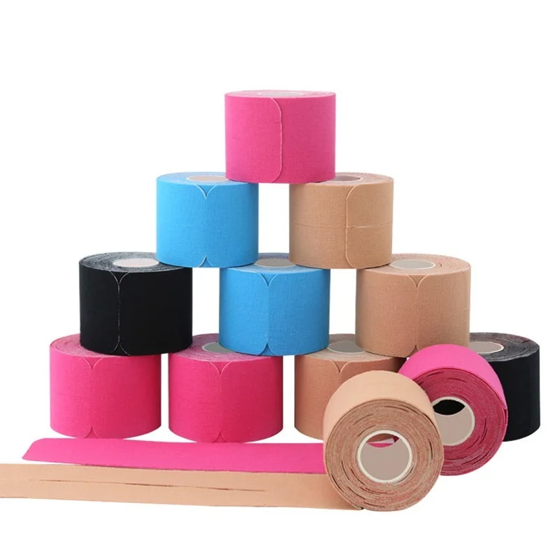 5 Size Kinesiology Tape Athletic Recovery Self Adherent Wrap Taping Medical Muscle Pain Relief Knee Pads Protector