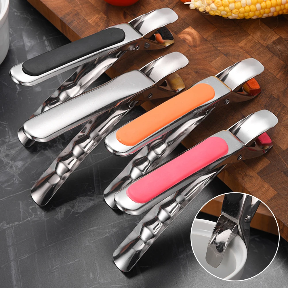 Anti-Scald Bowl Clip Kitchen Stainless Steel Dish Lifter Steaming Bowl Retriever Essential Tool For Microwave And Oven Safety