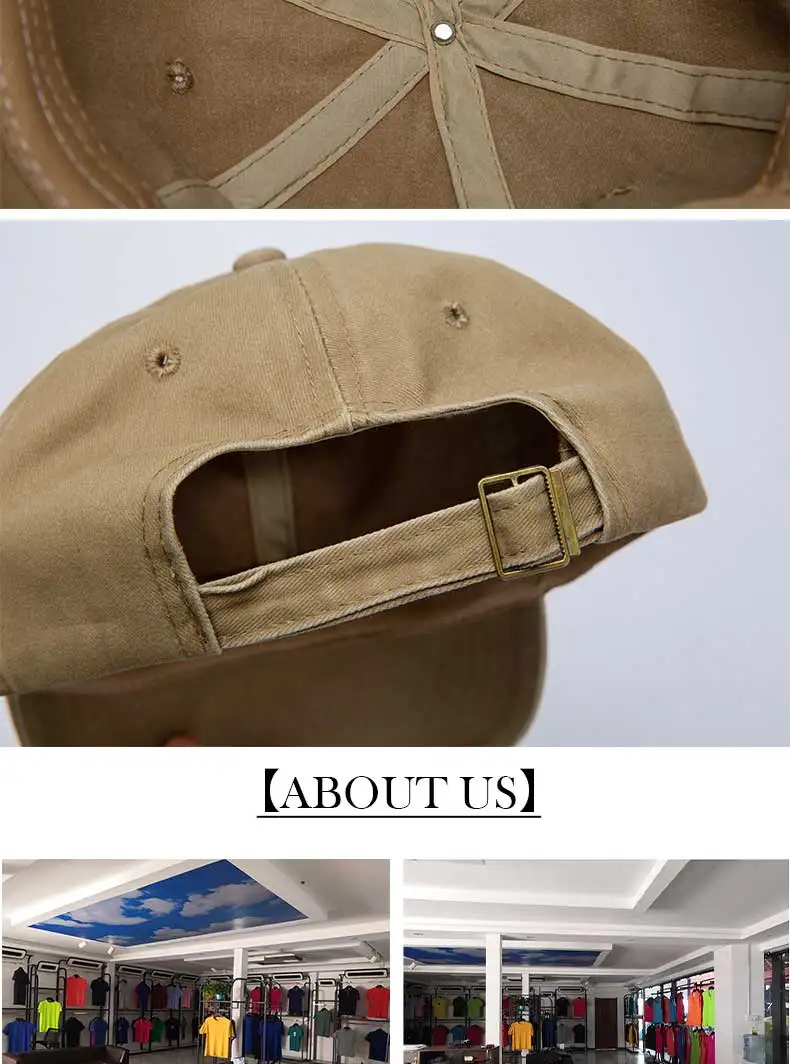 Maßgefertigte Baseballkappe Herren Outdoor-Kappe aus Gewaschener Baumwolle Sonnenschutz-Mütze Weiche Kappe mit Individueller Stickerei Logo Damen-Kappe – Detail 14