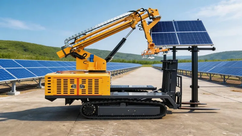 Customized Solar Panel Installation Vehicle For Greenhouse PV Mounting Robot With Manipulator