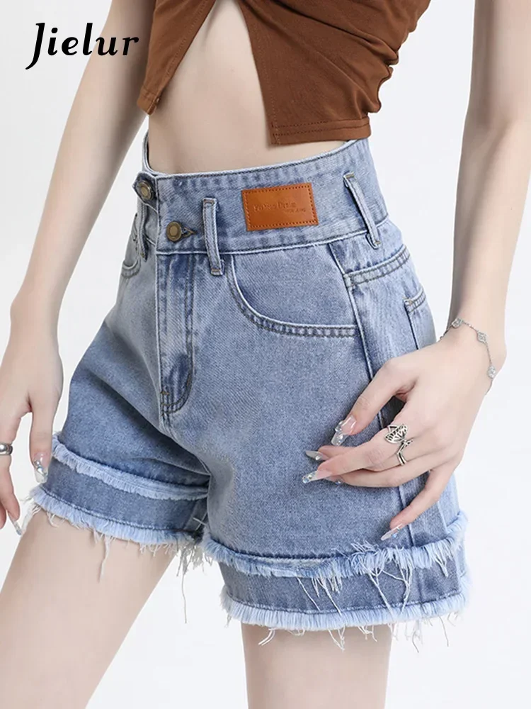 

Jielur, новые летние тонкие женские джинсы с высокой талией, винтажные потертые женские модные уличные джинсы на молнии с карманами на пуговицах, повседневная офисная женская одежда