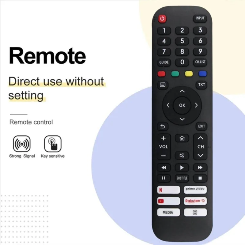 DT23 EN2X30H Replacement Remote Control for Hisense Vidaa TV Fits 32A5600F A210502 A210926 A210928