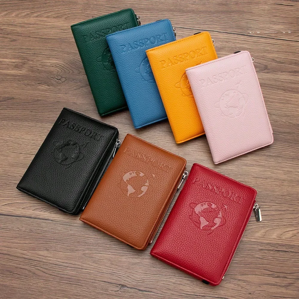 

RFID Anti-theft Passport Holder Bag Passport Clip Multifunctional Travel Wallet Storage Document Bag Coin Wallet Passport Wallet