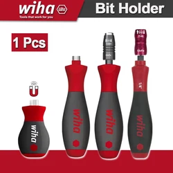 WIHA Strong Magnetic Screwdriver with SoftFinish® Bit Holder Non-slip Screwdriver Handle for Holding Bits and Screws NO.25874