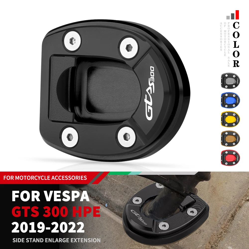 

For GTS300 2023 For Vespa gts GTV 300 HPE 2019-2022 Motorcycle Kickstand Foot Side Stand Enlarge Extension Pad Support Plate