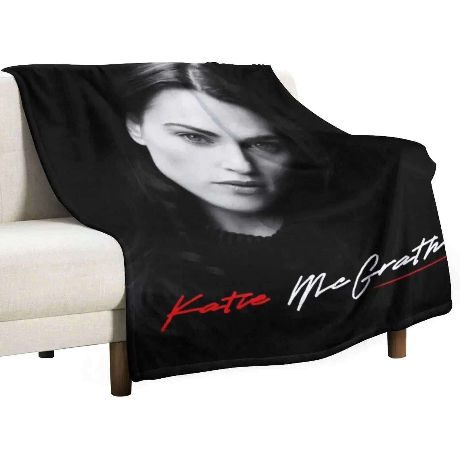 Katie McGrath morgana Throw Blanket Camping Flannel blankets ands Retros Blankets