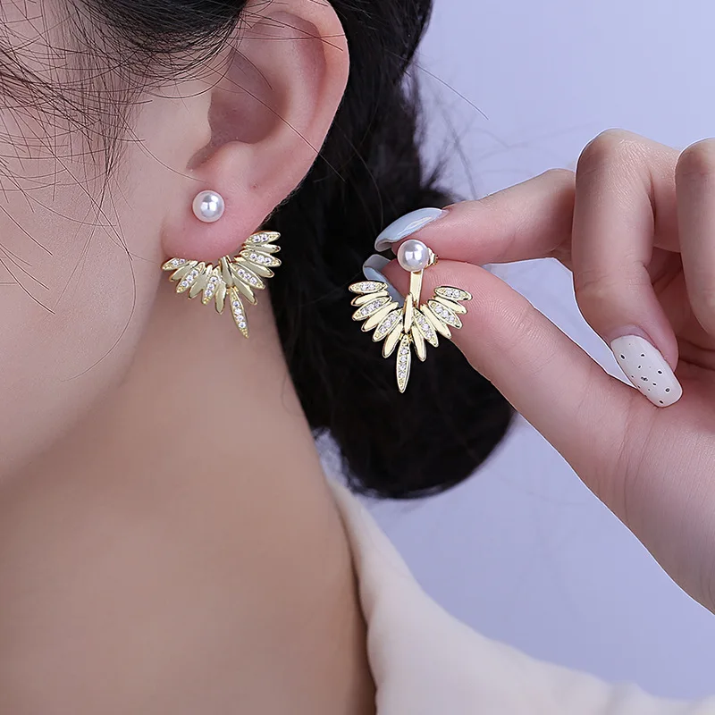 2024 New Crystal Flower Drop Earrings for Women Fashion Jewelry Rhinestones Earrings Gift for Party Best Friend