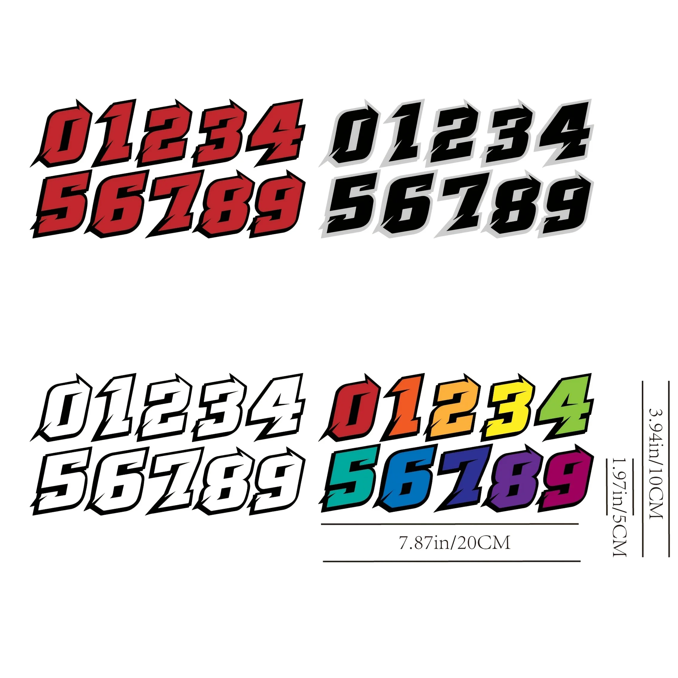 

Набор разноцветных водонепроницаемых виниловых наклеек с номерами 0-9 для мотоциклетных шлемов, велосипедов, автомобилей, DIY декора