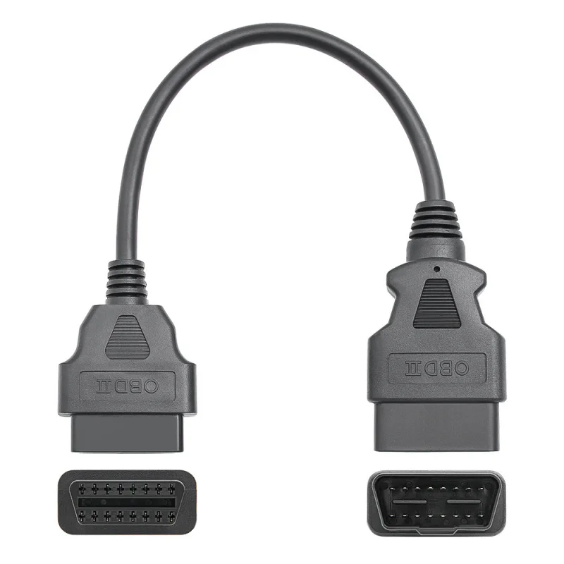 10 pieces Premium OBD2 16-Pin Extension Cable - 30cm Full 16-Core 26 AWG Low-Resistance Wire
