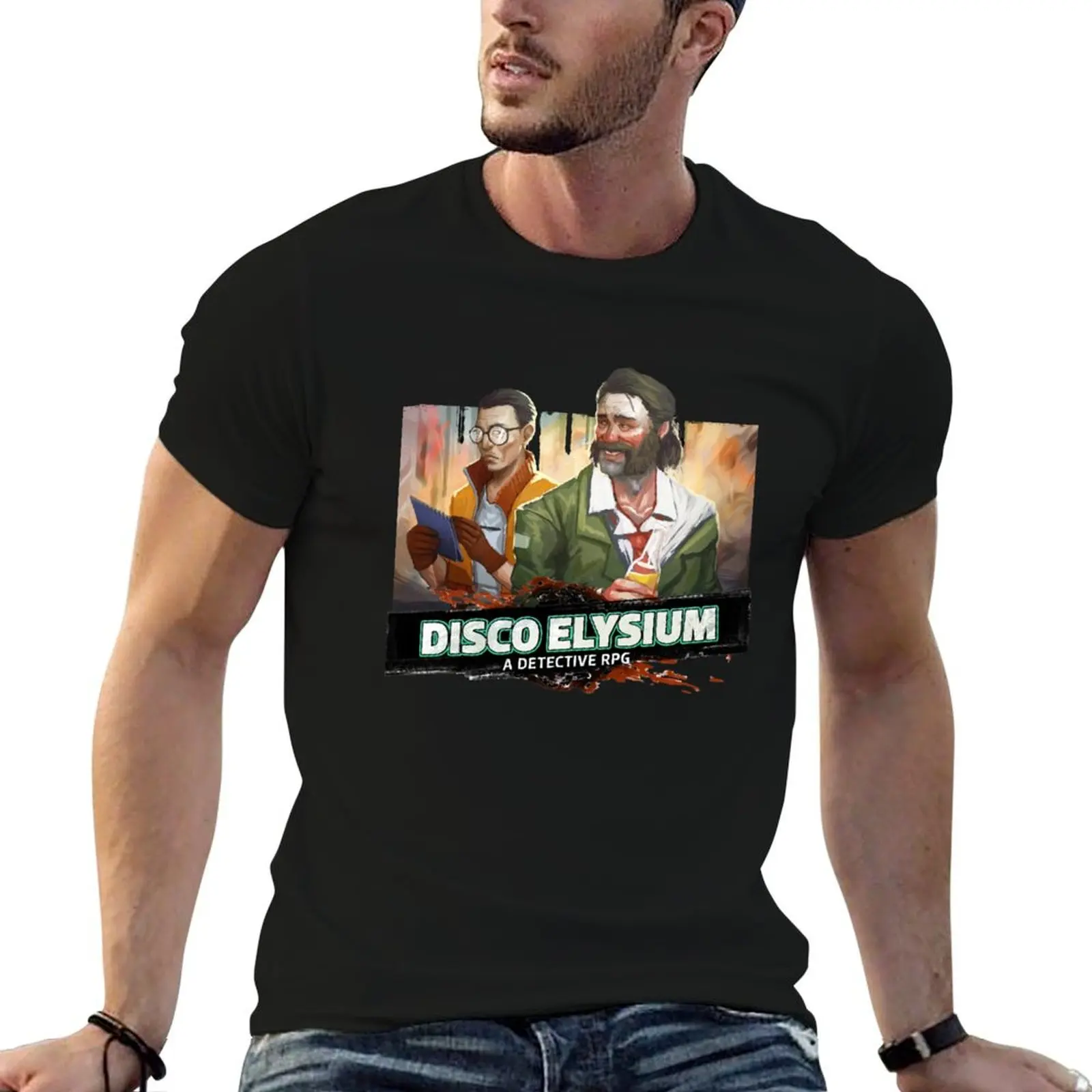 

shirts cotton shirt cotton funny t t T-Shirt lover disco elysium man