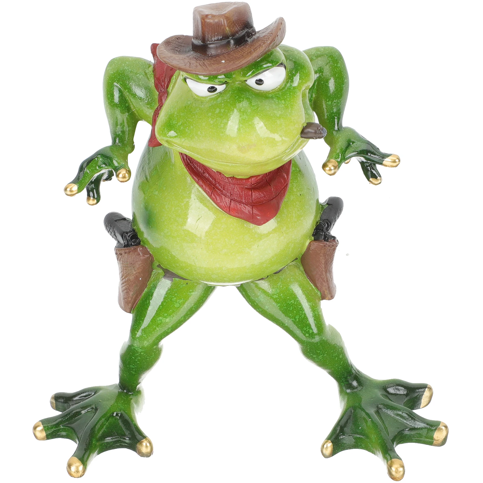 

Resin Frog Statue Cute Hand Painted Garden Lawn Decoration Outdoor Frog Ornament Animal Craft Table Centerpiece