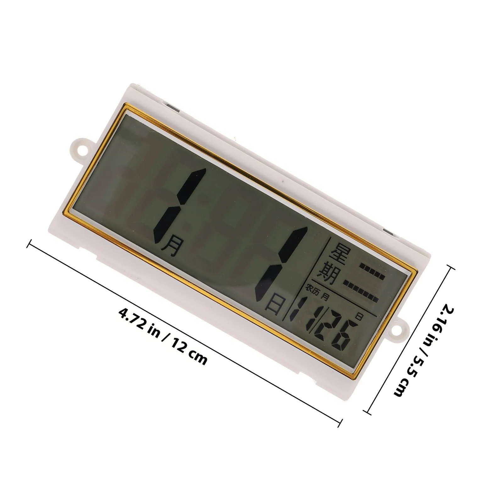 Ekran LCD na ścianę, wielofunkcyjny cyfrowy kalendarz z zegarem i wyświetlaczem temperatury, zegar elektroniczny DIY z wiecznym datownikiem i datą księżyca.