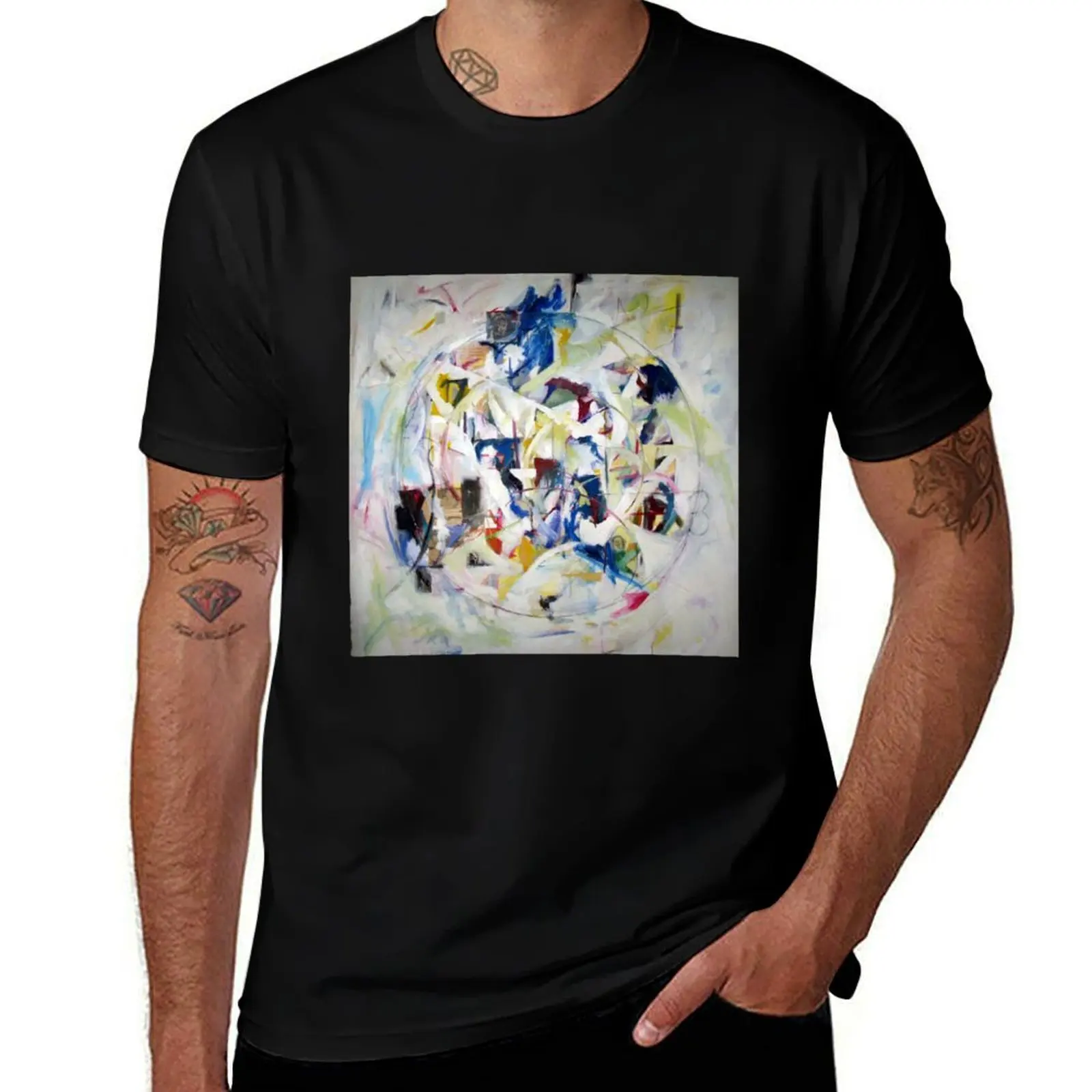 

Circle - painting. Mixed media. T-Shirt cotton tshirt 100% anime t shirts for man T-Shirt