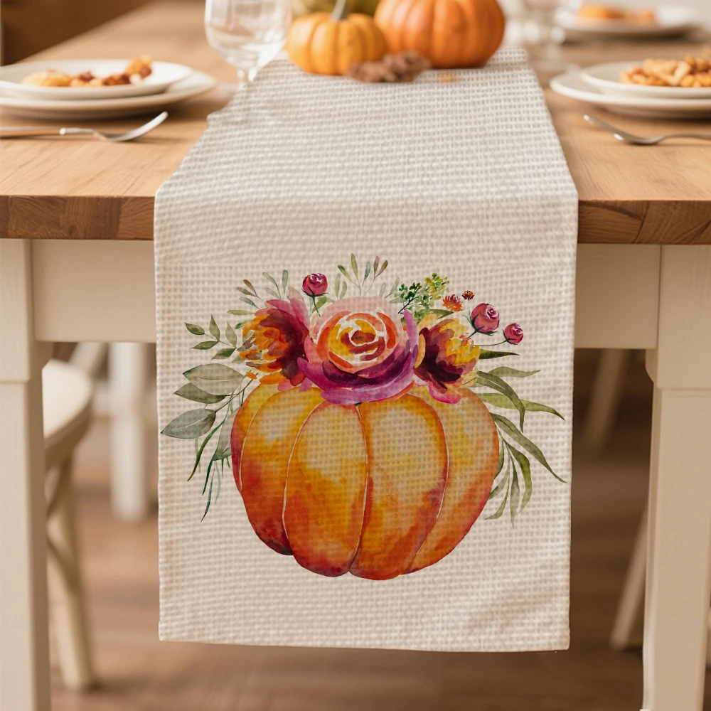 

autumn table runners Table decoration and accessories for Harvest Festival Day Thanksgiving Day tablecloth