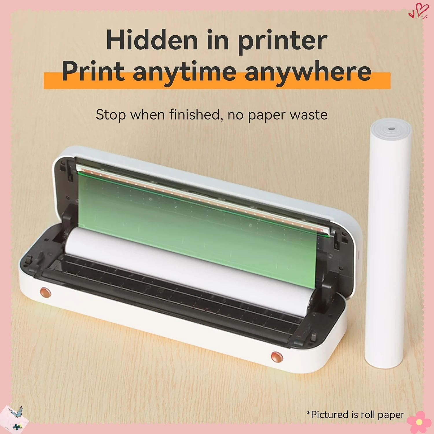 

A4/US Letter Thermal Printer Paper 1/3/5 Roll, 8.5/8.29 inches Wide Compatible with M08F and Other Portable Thermal Printers