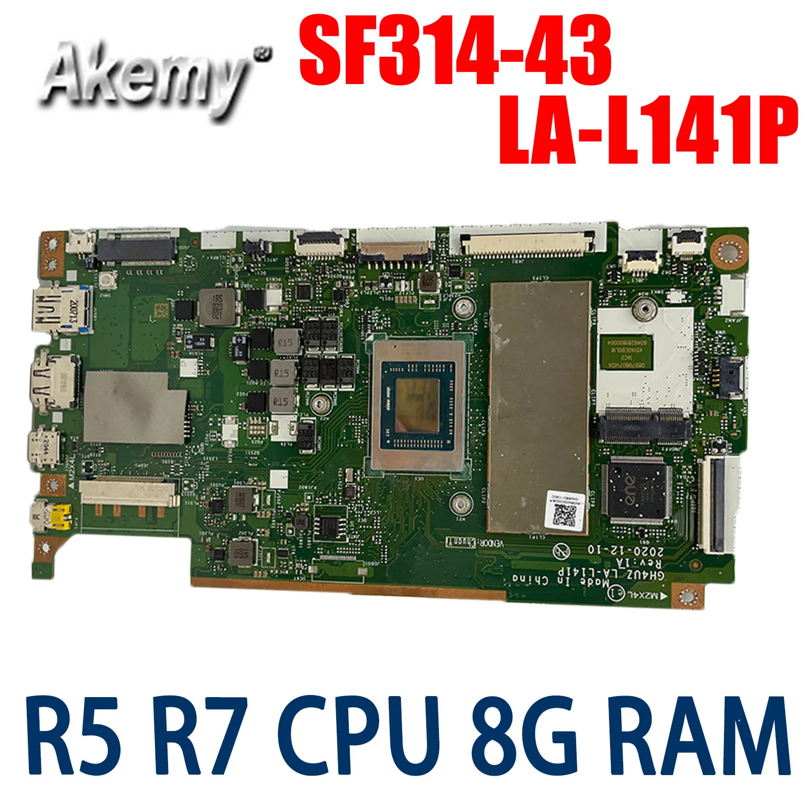 

For Acer SF314-43 Laptop Motherboard LA-L141P NBAB211005 With Ryzen 7 5700U CPU Fully 100% Tested Swift 100% Tested OK