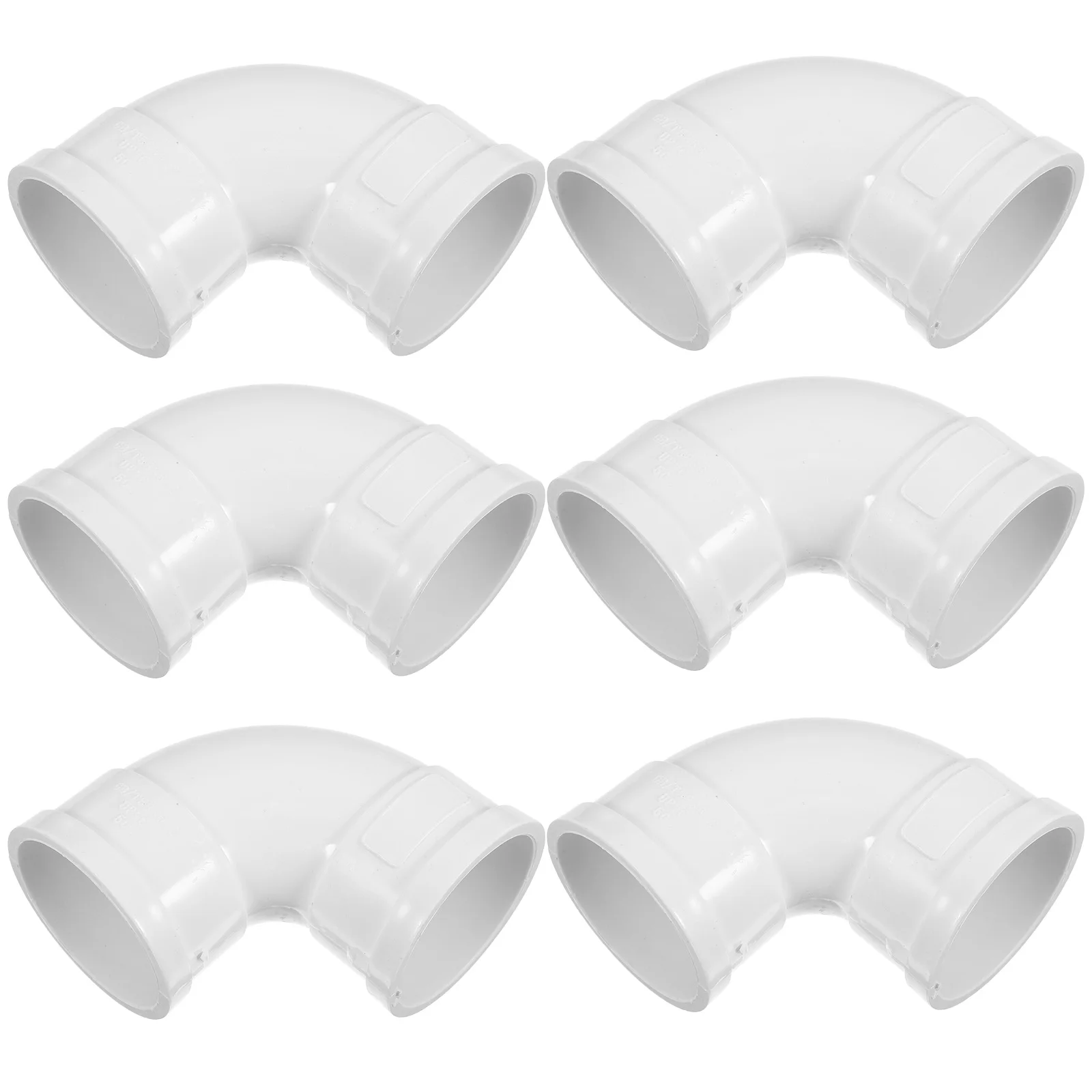 

6 Pcs PVC Elbow Pipe Accessories Joint Connectors 90 Degree Hose Fitting Kink Drain