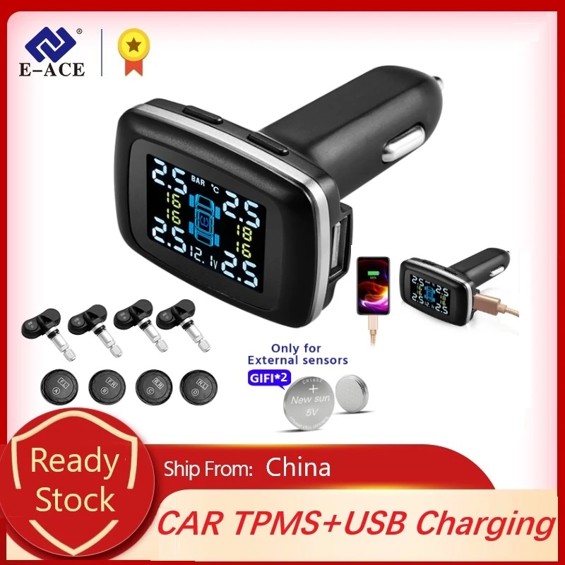 

E-ACE K06 Tpms sensor Tire Pressure Monitor System Alarm Tire Pressure Security Alarm Systems smart car systems