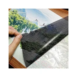 Custom Picture Printed Window Film One-way Vision Perforated Tinted Glass Media Car Mall Door Advertising Isolation Heat Privacy