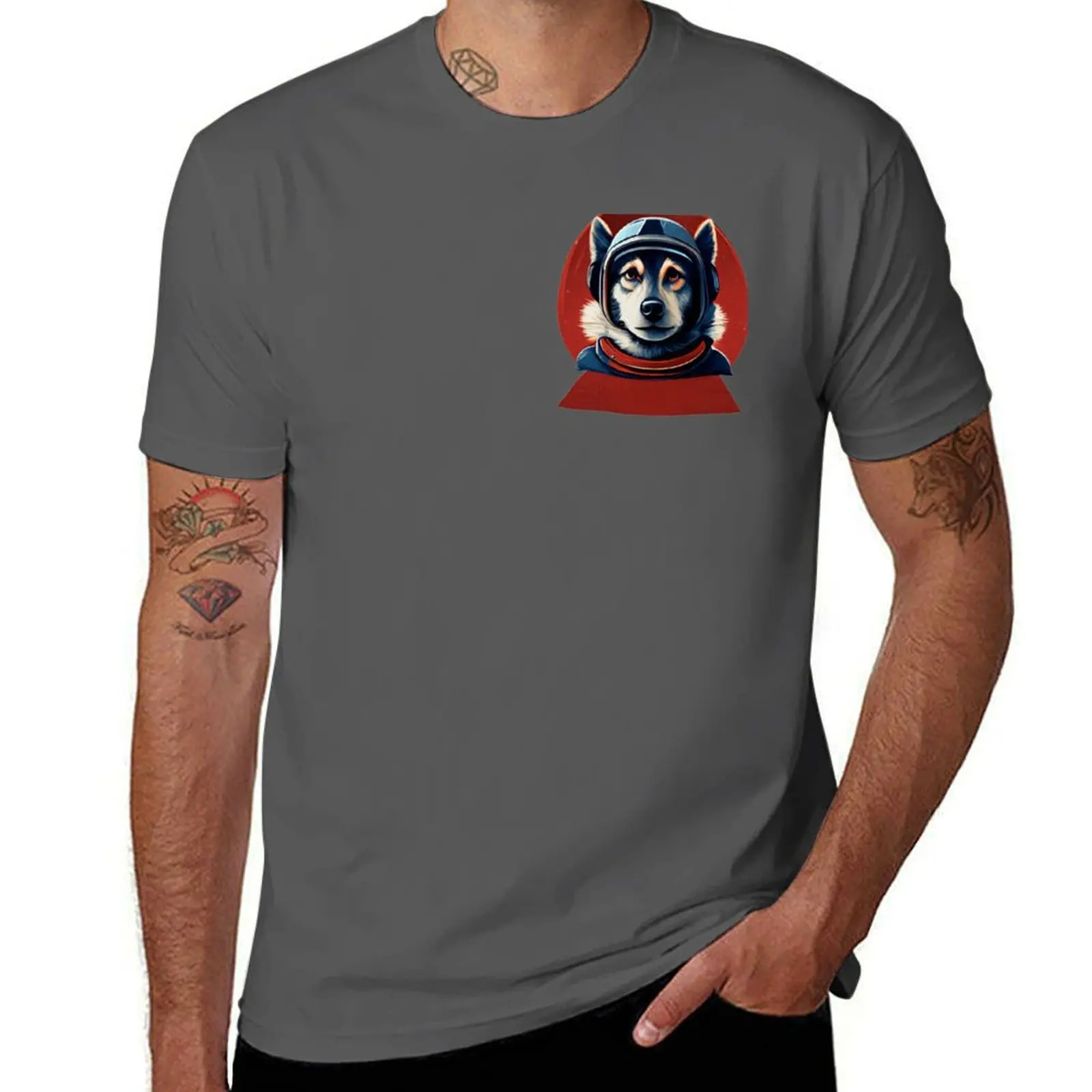 

Laika the Spacedog T-Shirt Athletic Fit Sports Short Sleeve Top