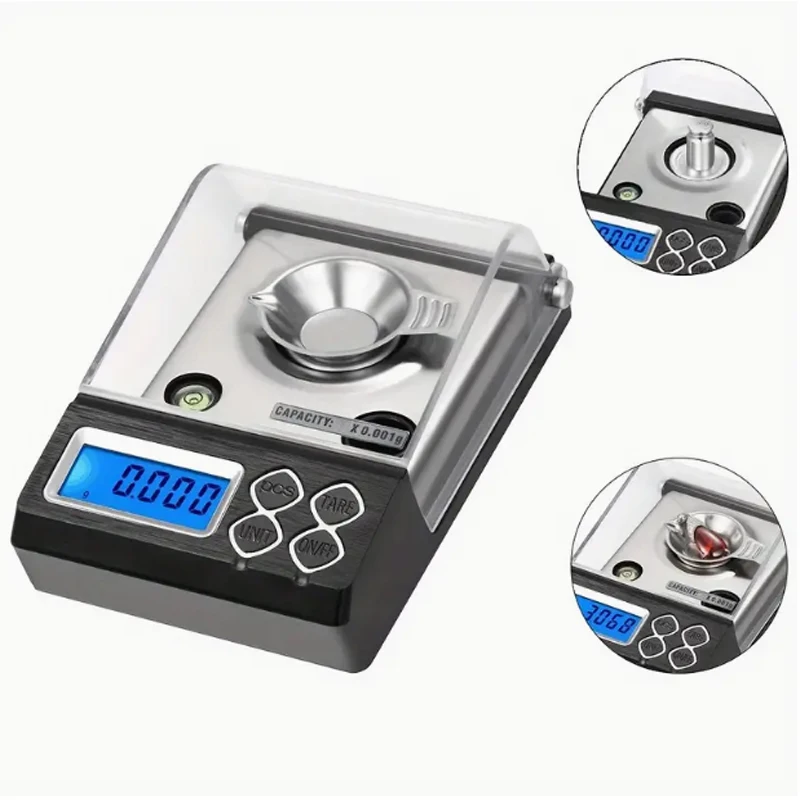 1pc Scale Digital Jewelry Scale 0.001g Scales Precision Weight Digital Scale Food Scale Kitchen Scale Food Scales Kitchen Utens