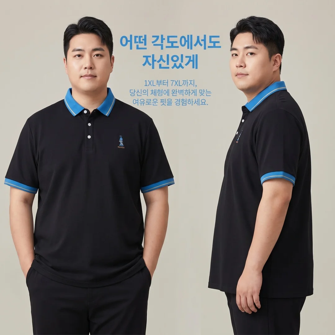 Herren Kurzarm-Poloshirt Übergröße 5XL 6XL 7XL Atmungsaktives Eisseide Schnelltrocknendes T-Shirt Einfaches Modisches Vielseitiges Sportshirt – Detail 5