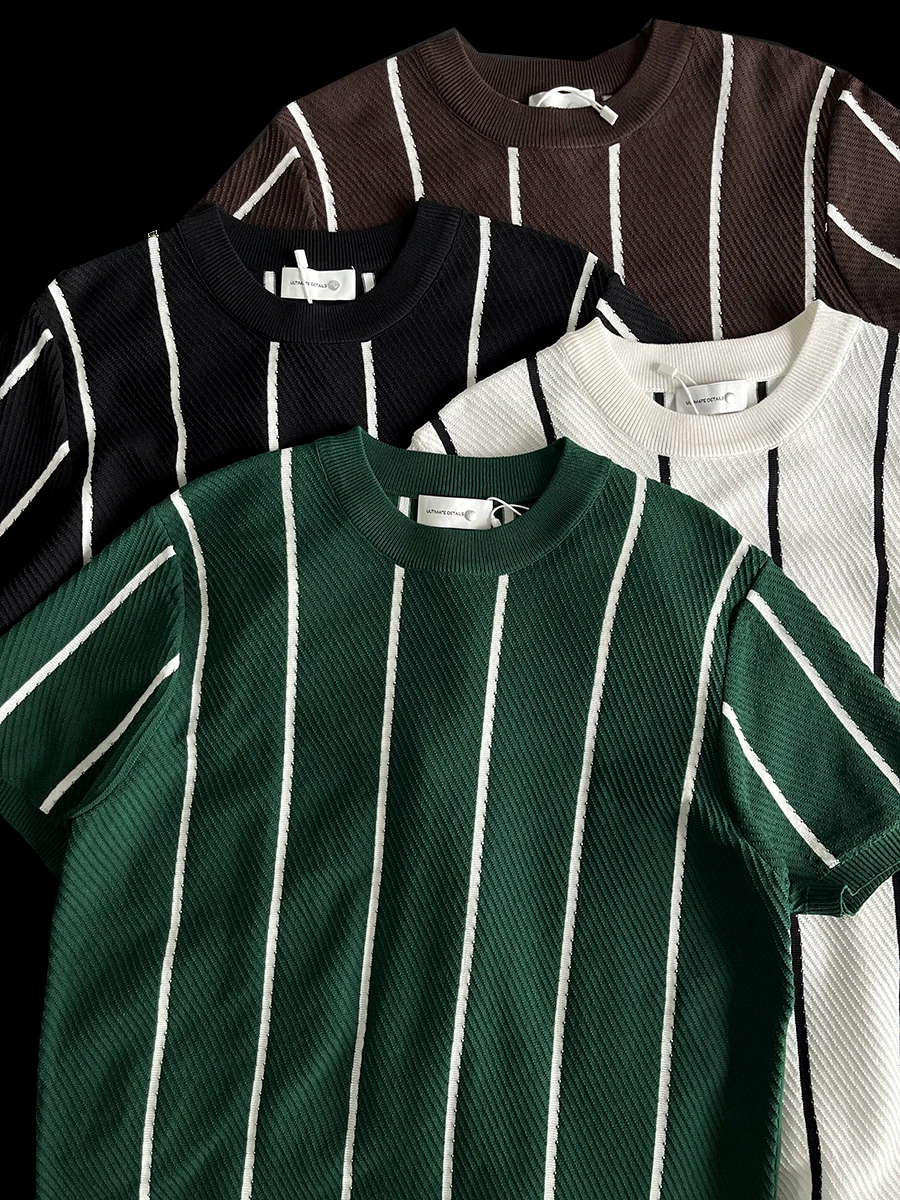 

Технологичная охлаждающая трикотажная футболка в американском ретро-стиле с цветными блоками, круглым вырезом, коротким рукавом, тонкая, модная, для весны и лета, базовый слой, для бизнеса