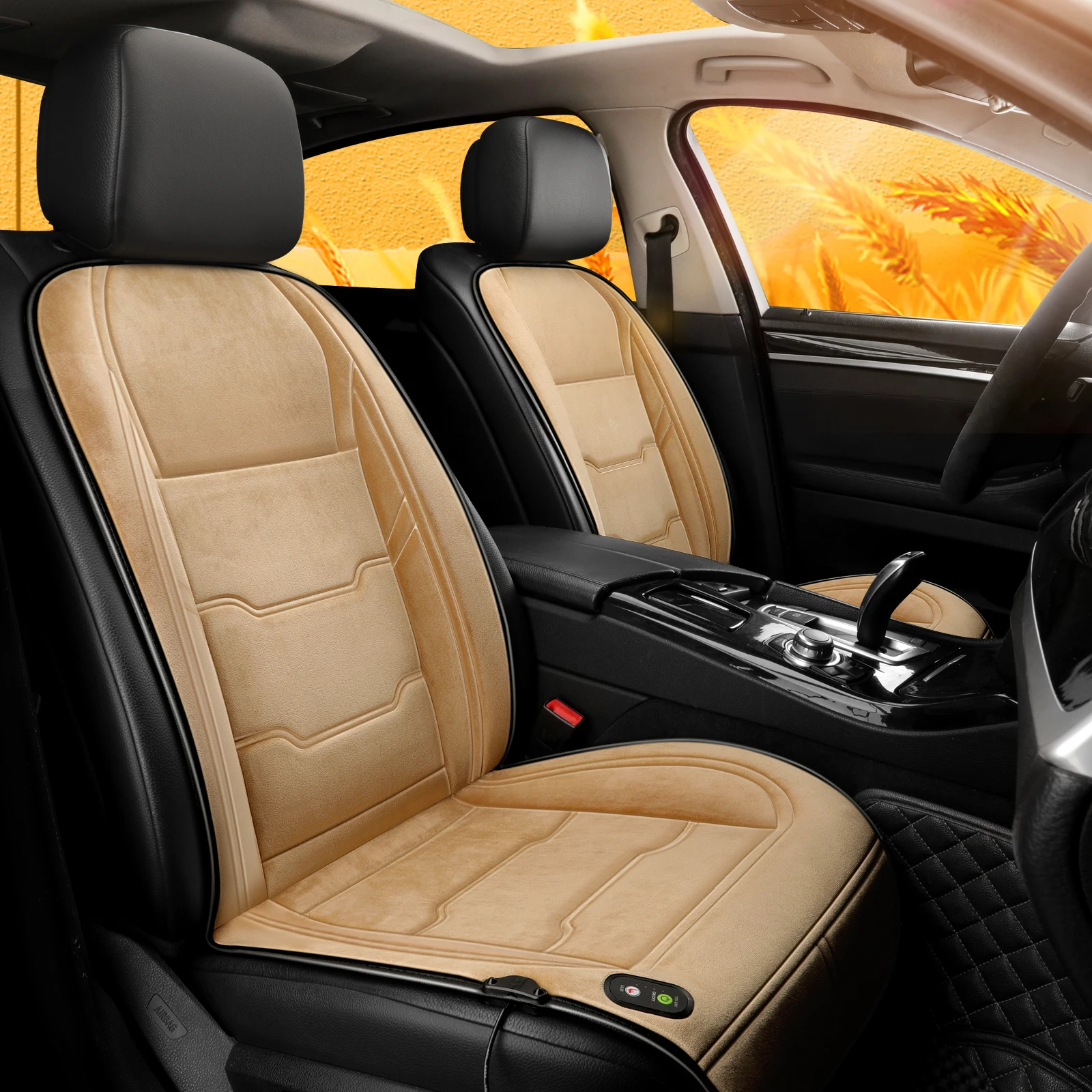 Universal Car Heated Seat Cushion 12V 24V Winter Warm Carriage Heating Blanket - Vehicle Seat Warmer Pad for All Seasons