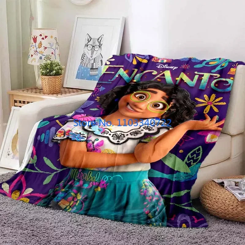 

Anime Encanto Blanket Fashion Cartoon Art Flannel Kids Blanket Throw for Bed Sofa Nap Blankets 150x200cm Boy Girl Festival Gift