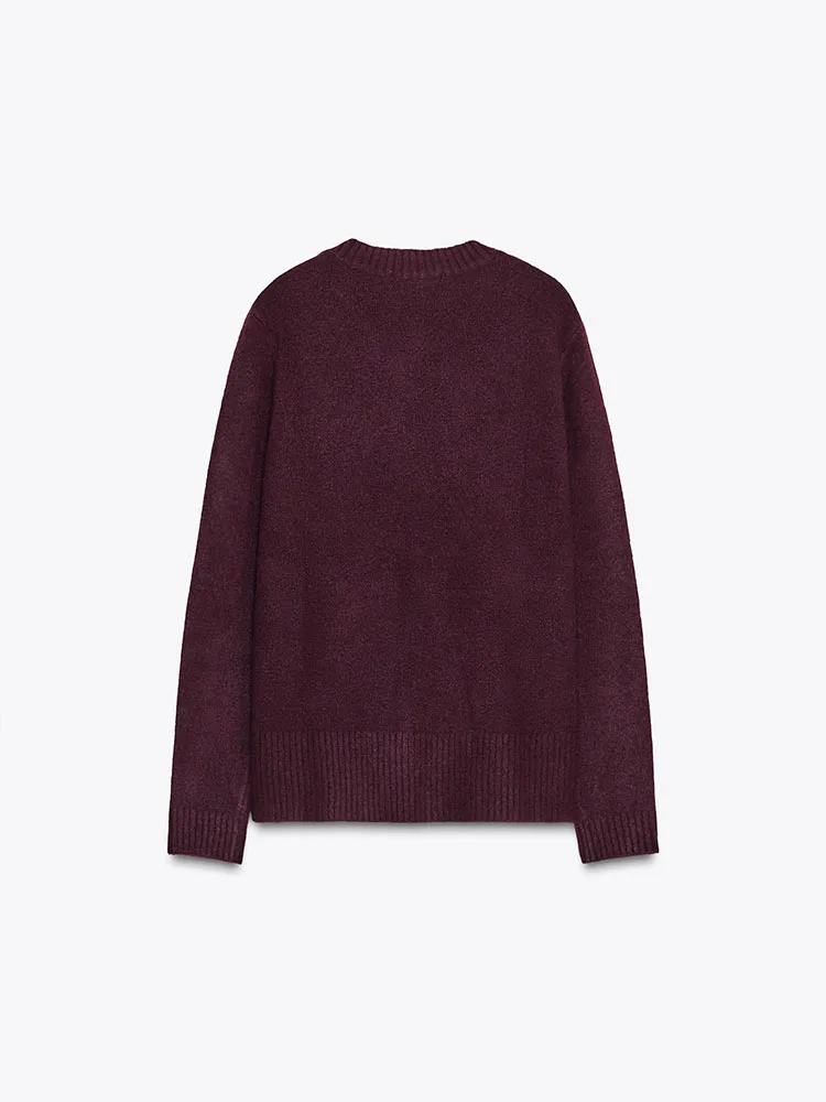 2025년 신상 가을 여성 루즈핏 부드러운 브이넥 긴팔 니트웨어 캐주얼 스타일 편안한 패션 청소년 소녀용