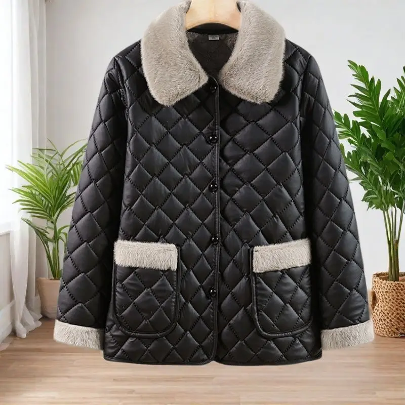 Chaqueta de plumón de algodón con capucha corta acolchada, abrigo grueso, ropa de pan, Parka blanca brillante plisada, moda de invierno, novedad de