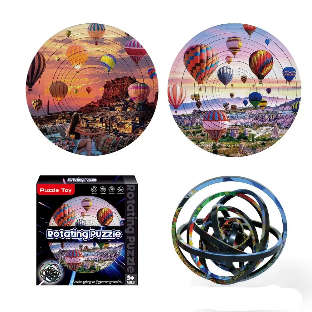 360 °   Rompecabezas giratorio 3D DIY, Spinners para gatos, rompecabezas de bolas, bloque de construcción creativo, bola giratoria de doble cara, regalo de cumpleaños