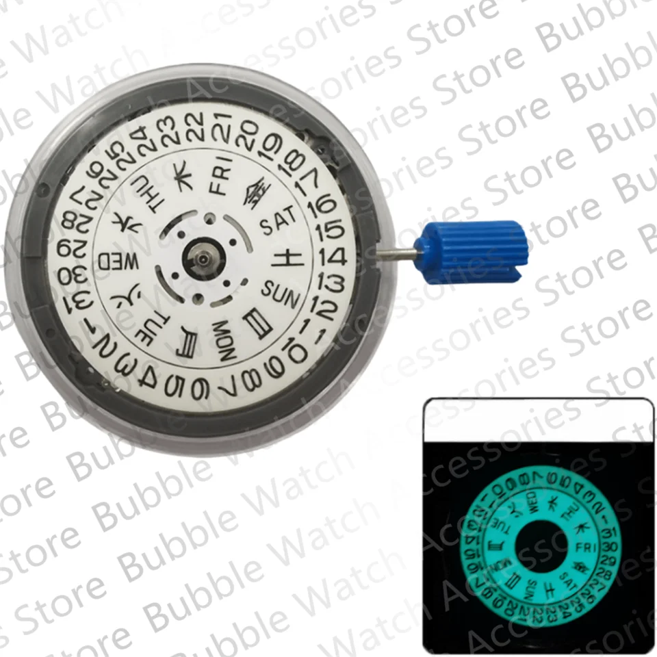 Japan NH36 Movement White Number Blue Luminous 3H Datewheel Mod Japan NH36A Mechanical Movement instead of 4R36/7S36