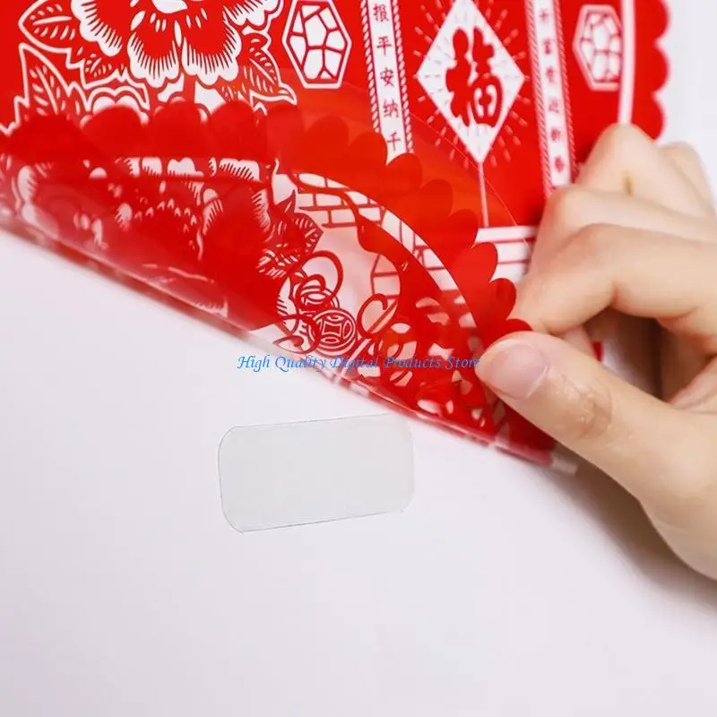 U2JE Transparent Double Sided Tape Pads Removable Mounting Stickers 60Pack