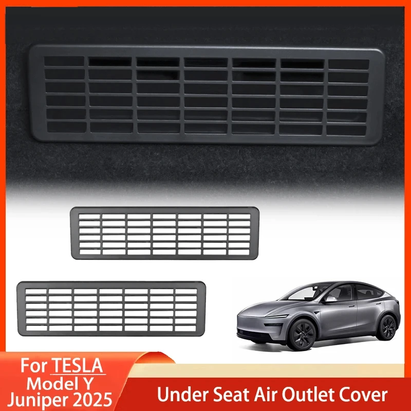 Under Seat Air Outlet Cover For Tesla Model Y Juniper 2025 ABS Prevent Vent Blockage Cover Anti-Kick Air Vent Protective Shield