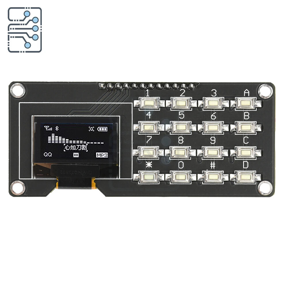 Módulo de exibição oled iic branco 0.96 polegadas/1.3 polegadas sh1106 ssd1306 ssd1315 com teclado matriz de teclas 4x4 placa de tela lcd para arduino