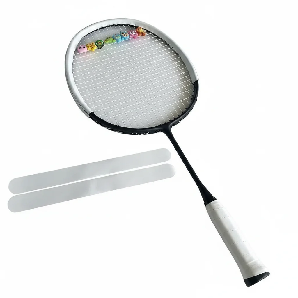 Transparent Racket Head Sticker Frame Guard Reduce Friction Tennis Racket Protection Tape Single Strip 37cm Racquet Frame Guard