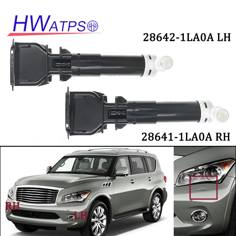 Left Right Headlight Headlamp Washer Nozzle Jet Sprayer 28641-1LA0A RH 28642-1LA0A LH For Nissan Infiniti QX56 QX80 2011-2013