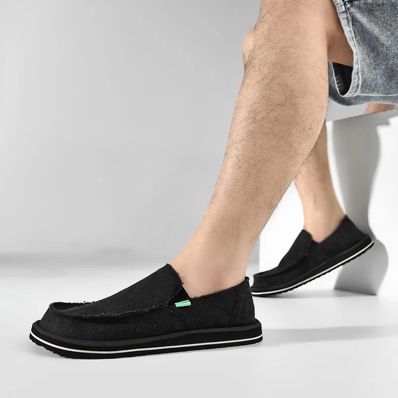 Neue, leichte, handgefertigte Canvas-Freizeitschuhe für Herren, modisches Design, Sneaker, Herren-Slipper, atmungsaktive, flache Schuhe mit niedrigem Schaft, weiche Fahrschuhe. – Detail 22
