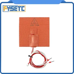 FYSETC 24V 75W 100*100mm silicone heating pad with NTC 100K Thermistor For Voron V0 0.1 0.2 3D Printer