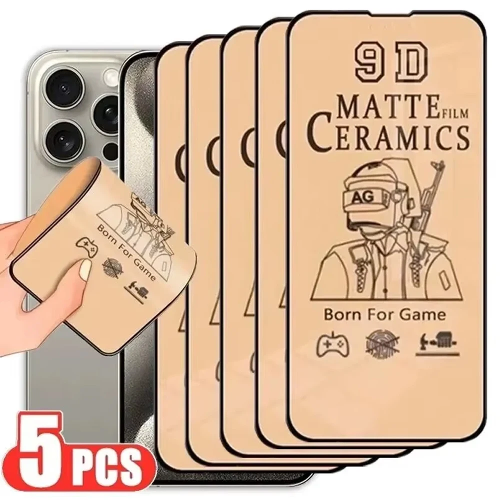 1-5PCS Matte Keramik Film für iPhone 17 Pro Max 14 15 16 11 12 13 Mini 8 7 Plus Screen Protector für iPhone XS MAX X XR SE Film