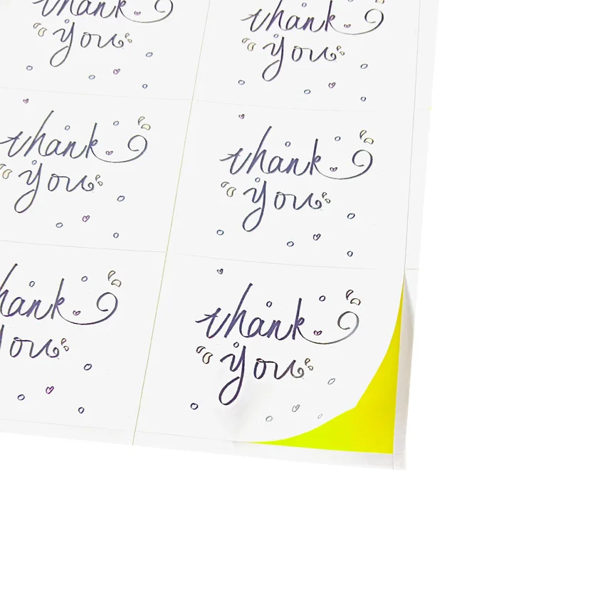 60Pcs/lot Cute Rectangular Thank you White Label Sticker DIY Gift Sealing Sticker