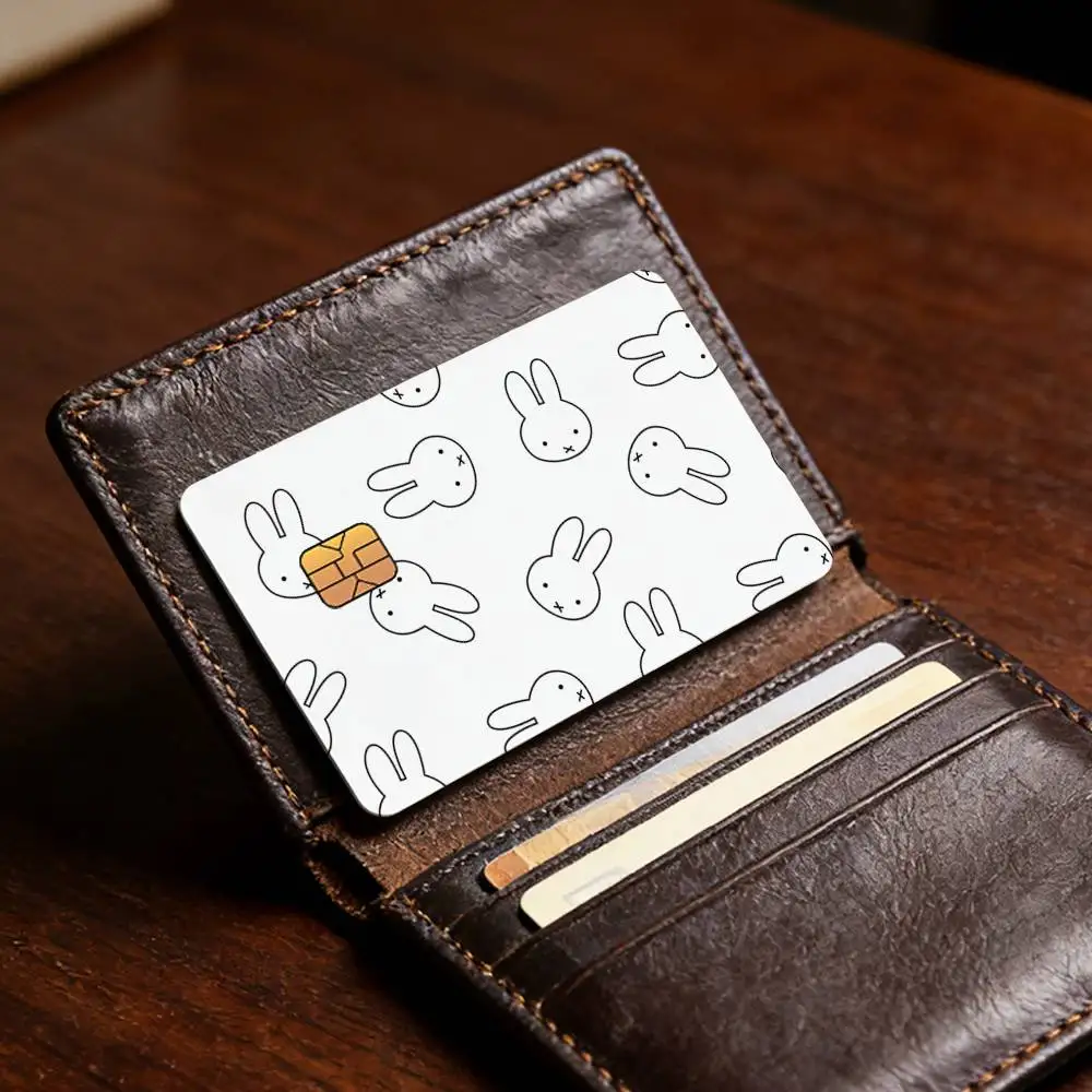 Cartoon-Hasenmotiv, süßes M-Miffy N-Nijntje-Design, exquisite Kartensticker für Debit-, Kredit- und Bankkarten, Schutzhülle, Geschenk für Schüler. – Detail 6