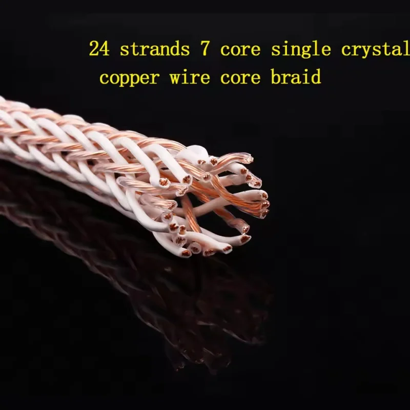 Speaker 8TC 9mm Pure Copper 7N OCC High-end 16 Strands Hifi Audio Cable DIY Car Amplifier CD Player Loudspeaker AUX Bulk Wire