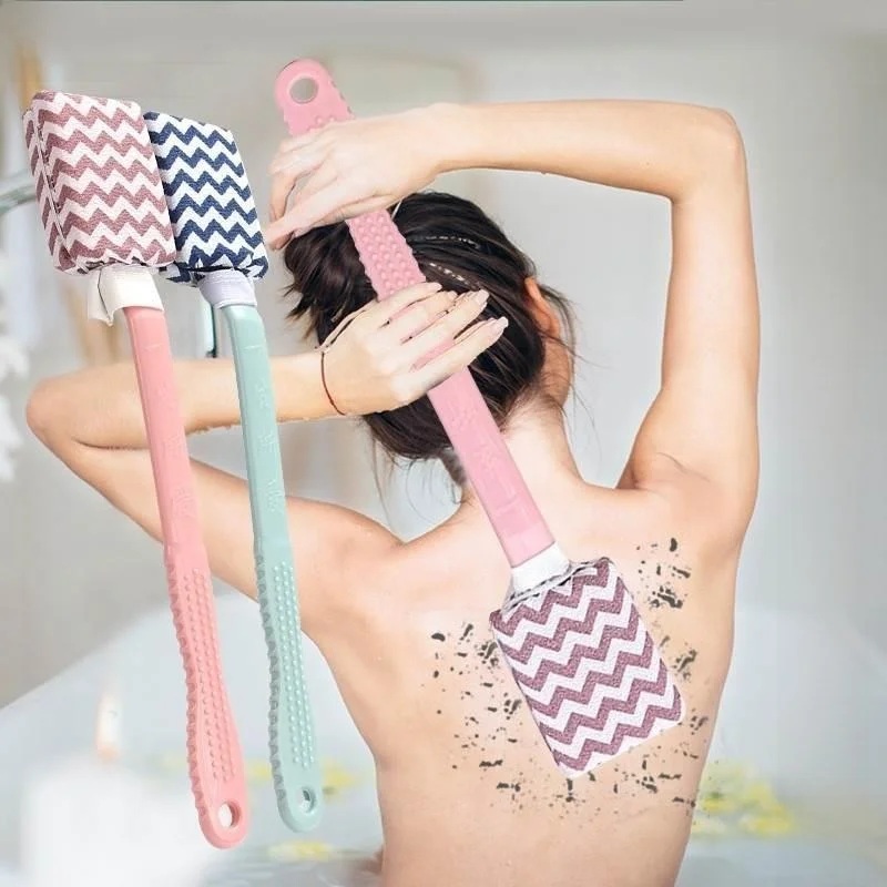 

Long Handle Bath Brush Back Scrubbing Bath Towel Holder Personal Hygiene Cleaning Tool Back And Body Scrubbing Towel Brush