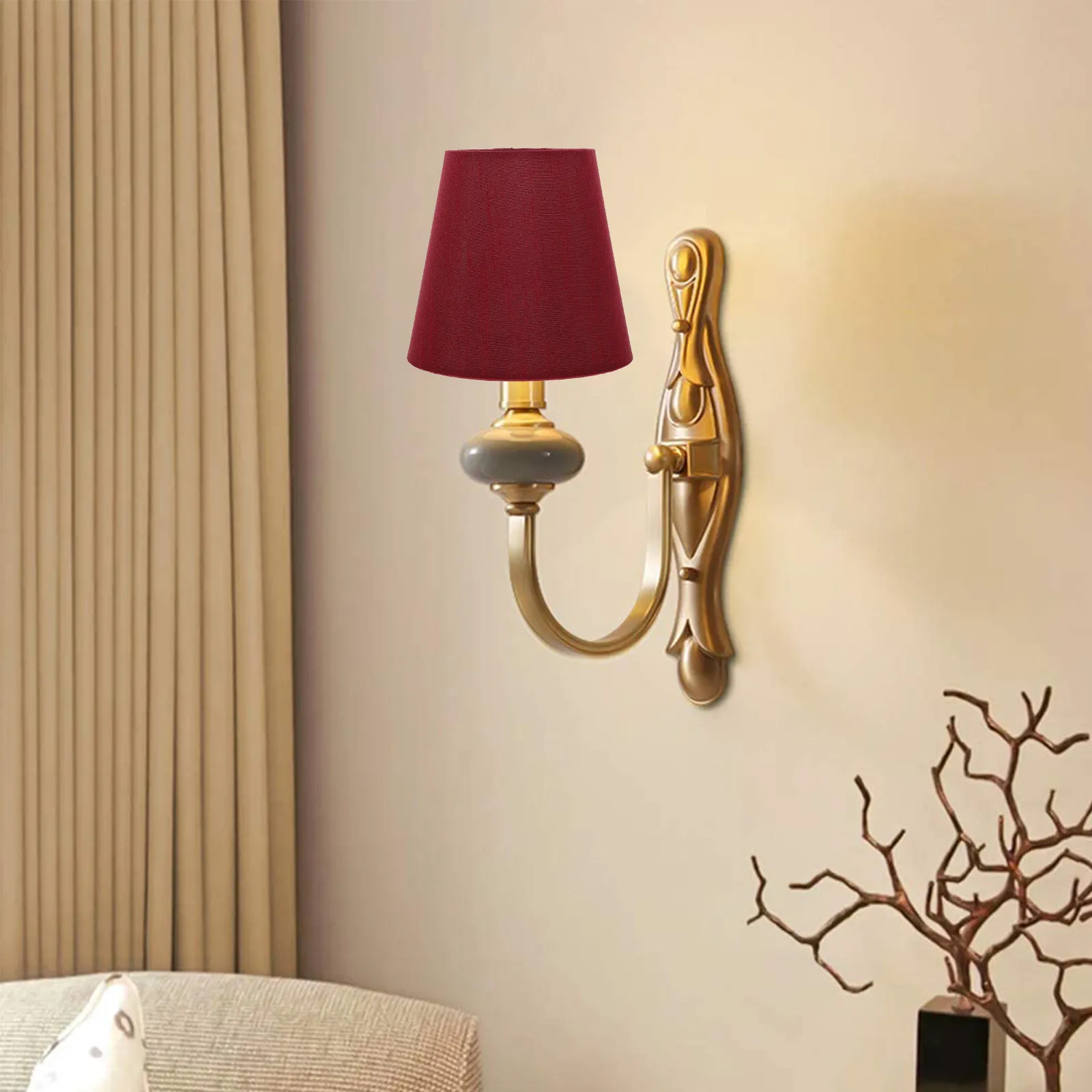 

2 шт. тканевых абажуров для настенных светильников, маленькие абажуры-клипсы, декоративные чехлы для ламп, маленькие абажуры для интерьера