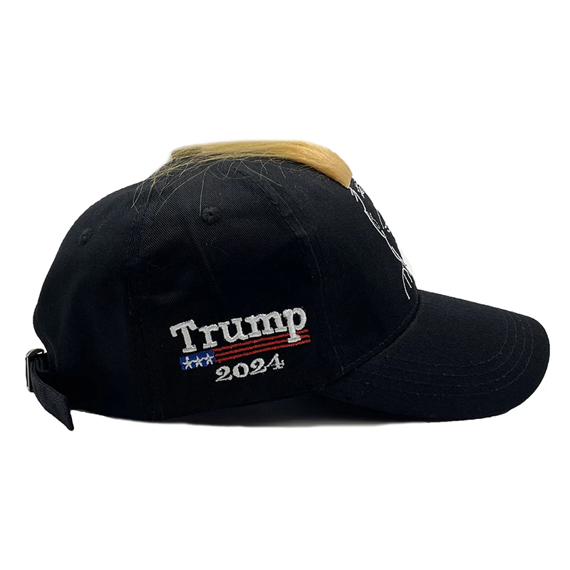 Donald Trump image wig 2024 campaign Cap Camouflage USA Flag Baseball Caps Snapback President Hat embroidery quality Dad hat